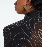 Prada Triangle embellished earrings