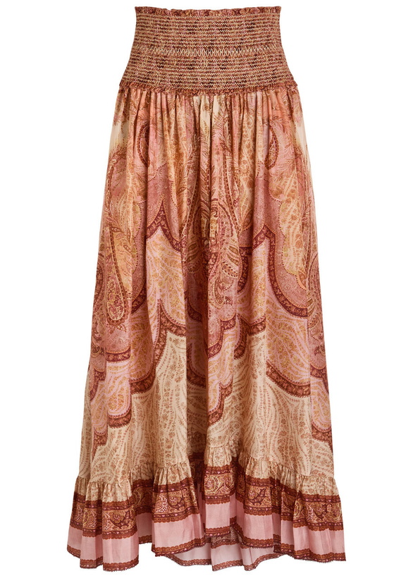Photo: Zimmermann Wanderlust Patterned Silk Maxi Skirt Multicoloured 1