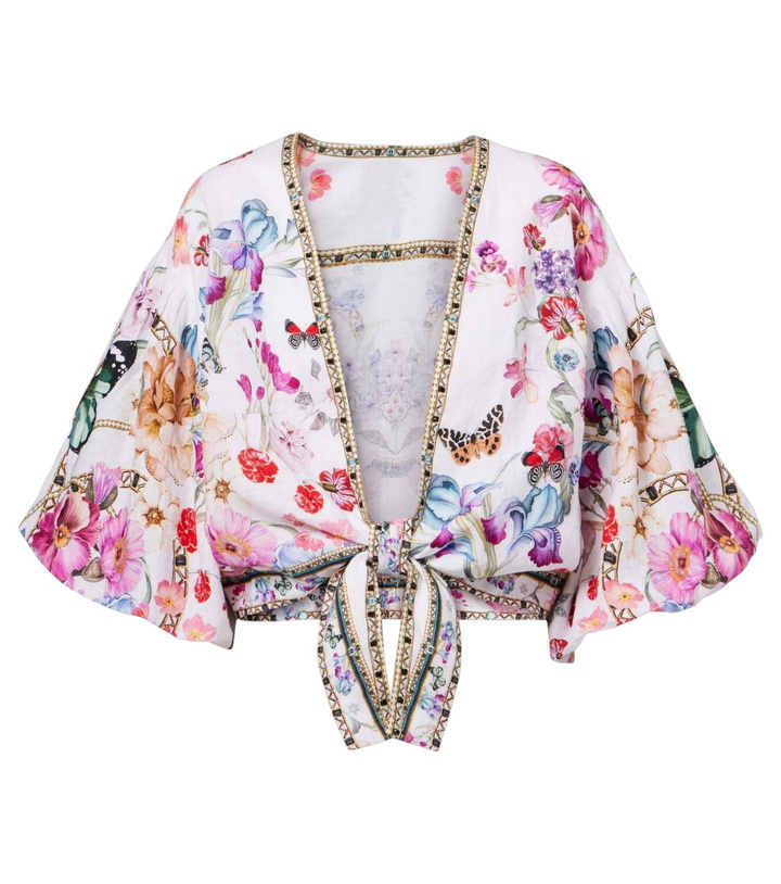 Photo: Camilla Floral linen crop top