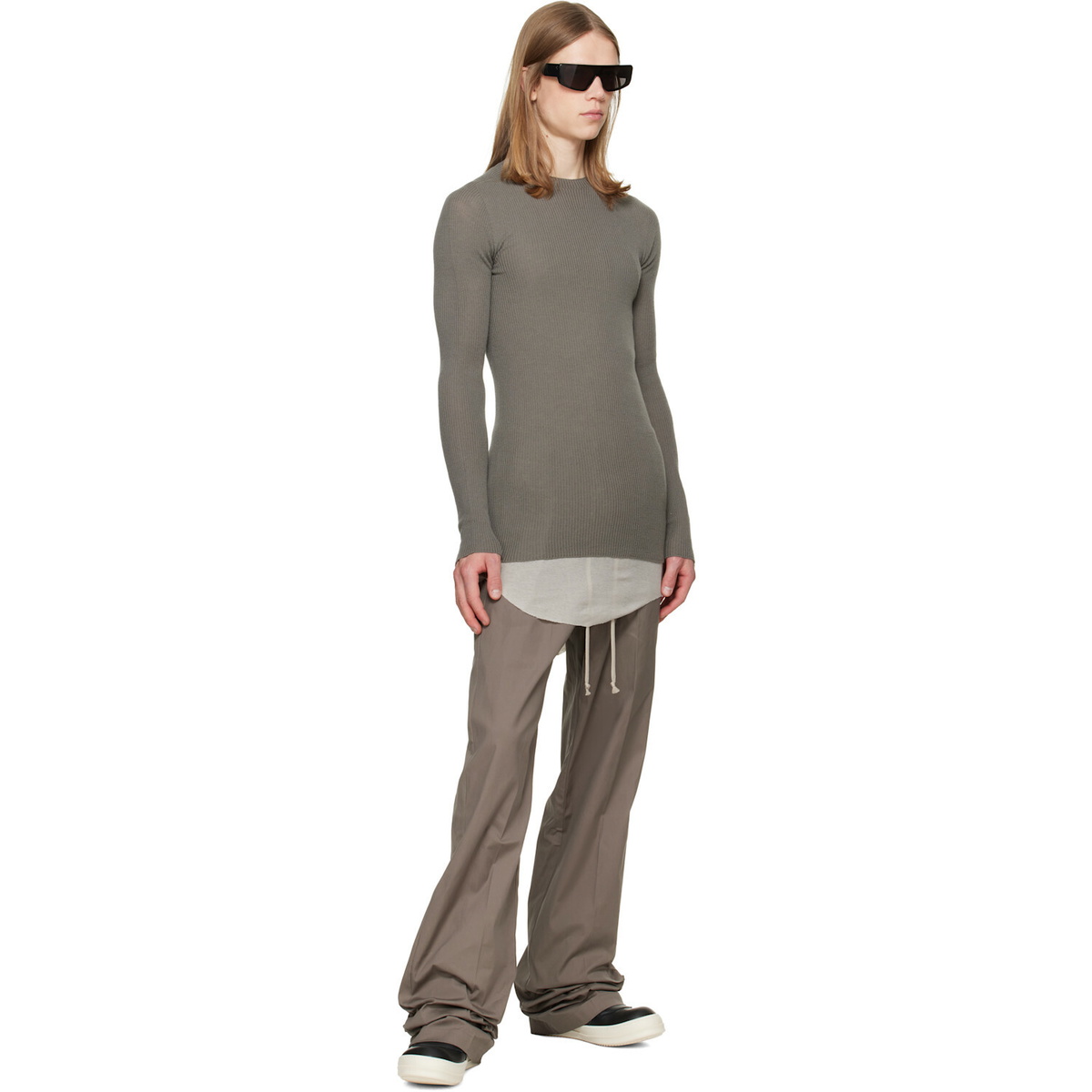 Rick Owens Gray Tower Dietrich Drawstring Trousers