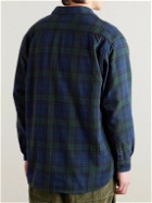 Beams Plus - Checked Cotton-Flannel Shirt - Blue