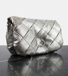 Loewe Goya Puffer Mini metallic leather shoulder bag