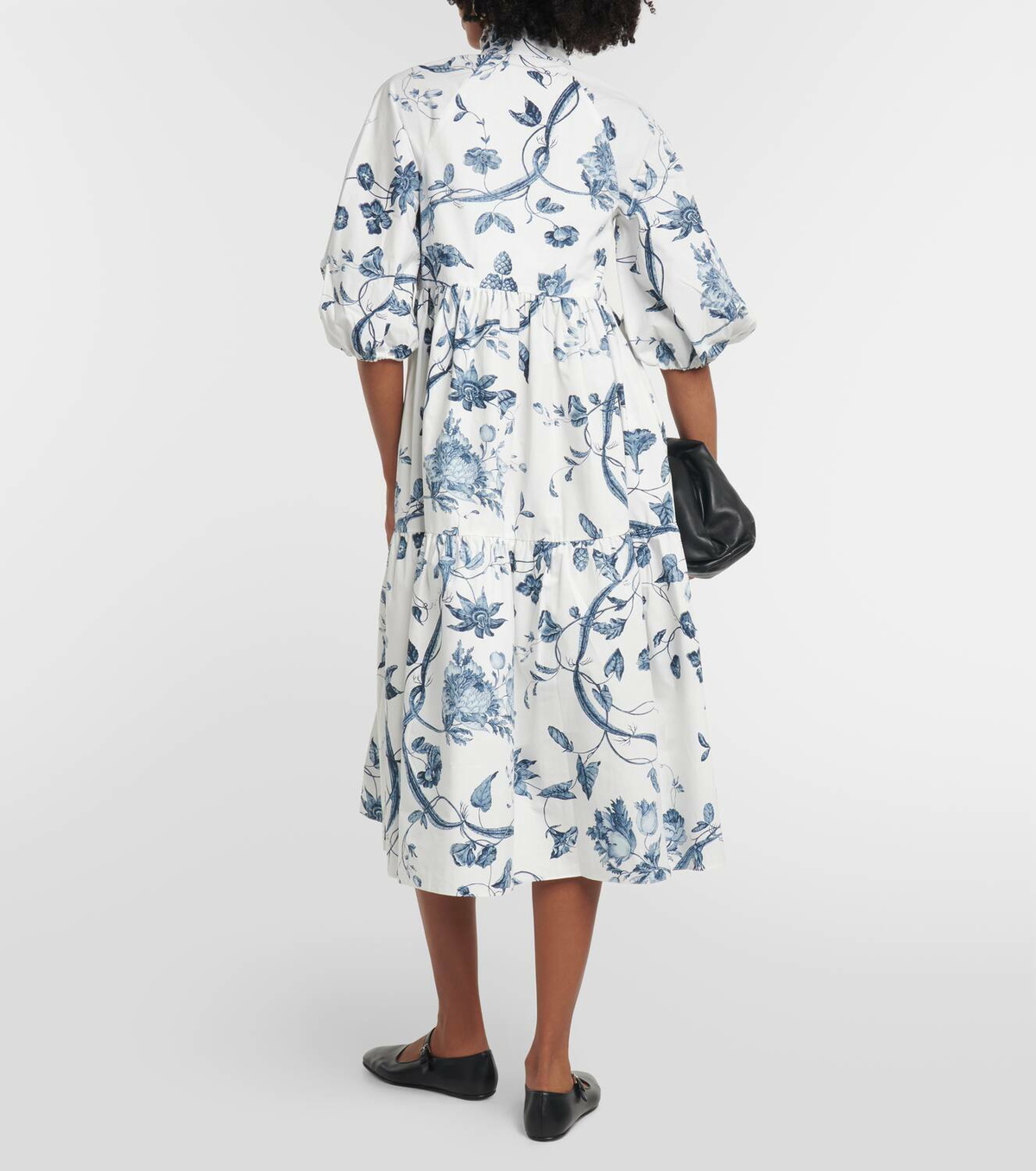 boulevard midi dress Blue Marble Floral Midi Medium
