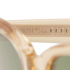 Garrett Leight Calabar Sunglasses in Champage/Flat Pure Green