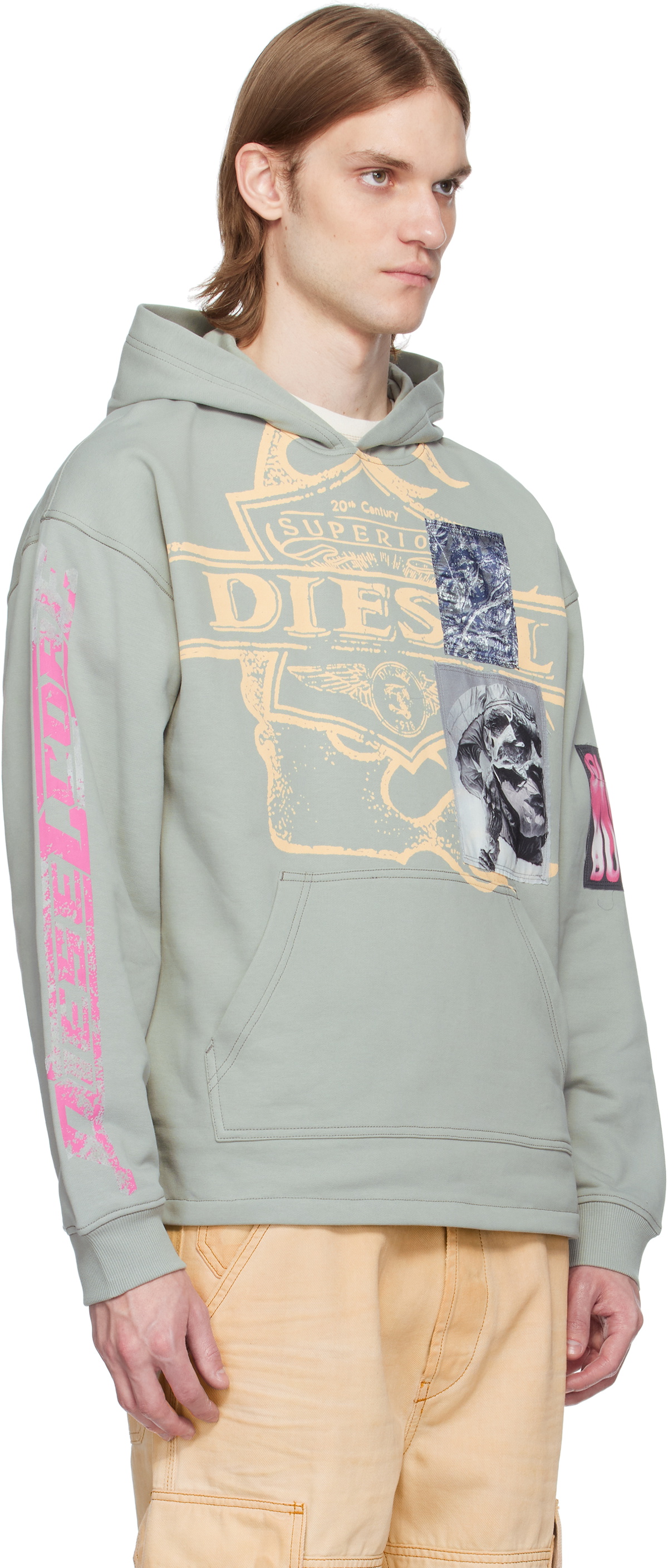 DIESEL ディーゼル 25AW S-BAXT-T1 Sweatshirt ロゴスウェット 