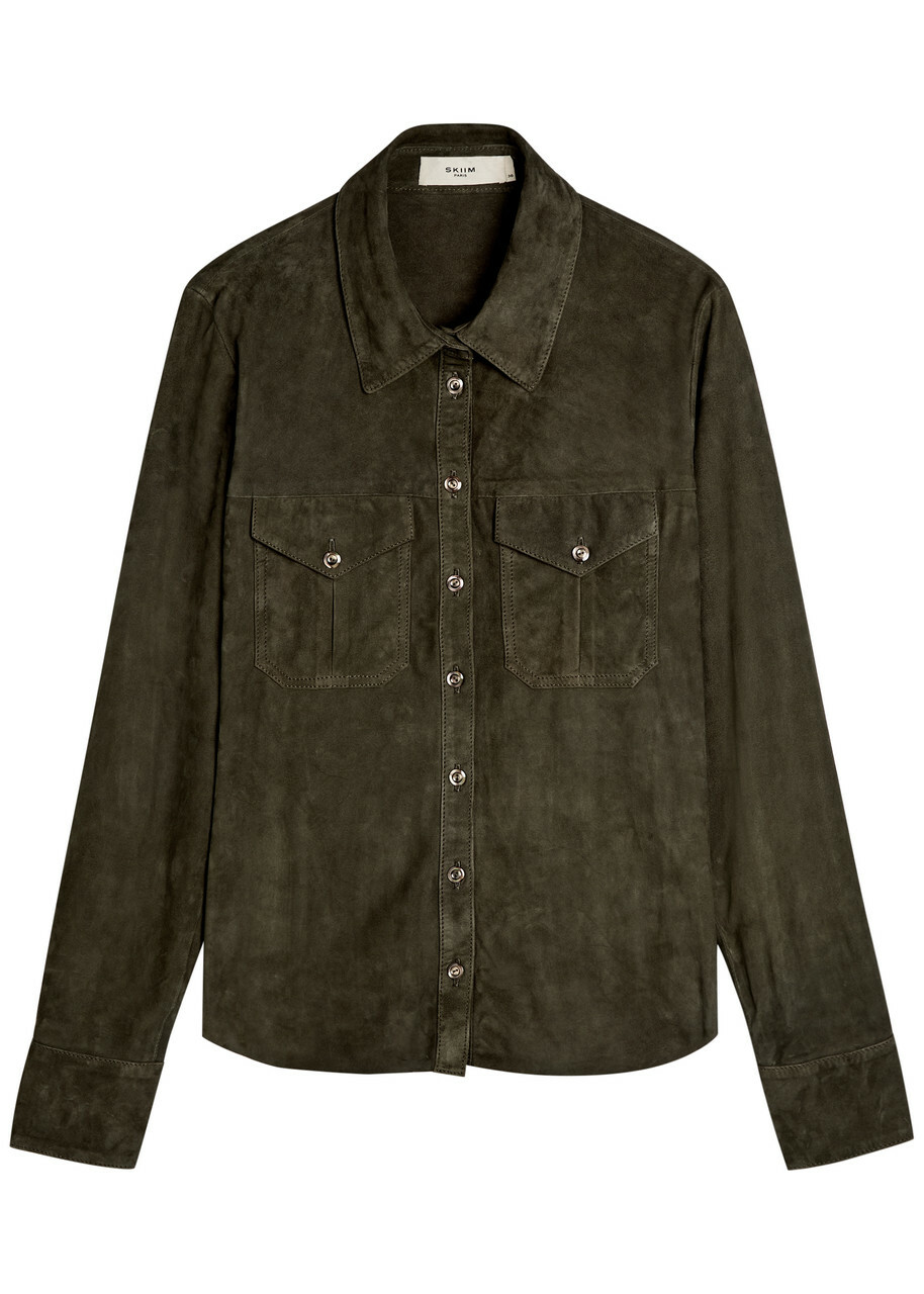 Skiim Caroline Suede Jacket Khaki
