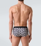 Tom Ford Leopard-print cotton-blend briefs