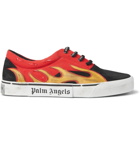 Palm Angels - Distressed Suede, Canvas and Leather Sneakers - Men - Red