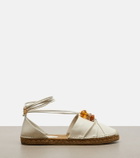 Jimmy Choo Lemi embellished leather espadrilles