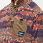 KAVU Men's Teannaway Snap Fleece in Duff Tie Dye