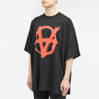 Vetements Men's Double Anarchy T-Shirt in Black/Red