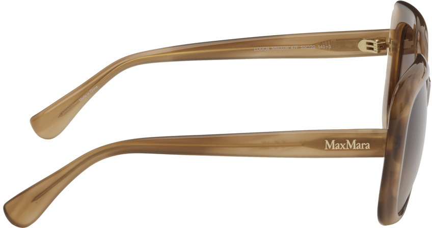 Max Mara Beige Oversized Square Sunglasses Max Mara display picture 3