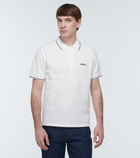 Ami Paris Striped cotton polo shirt