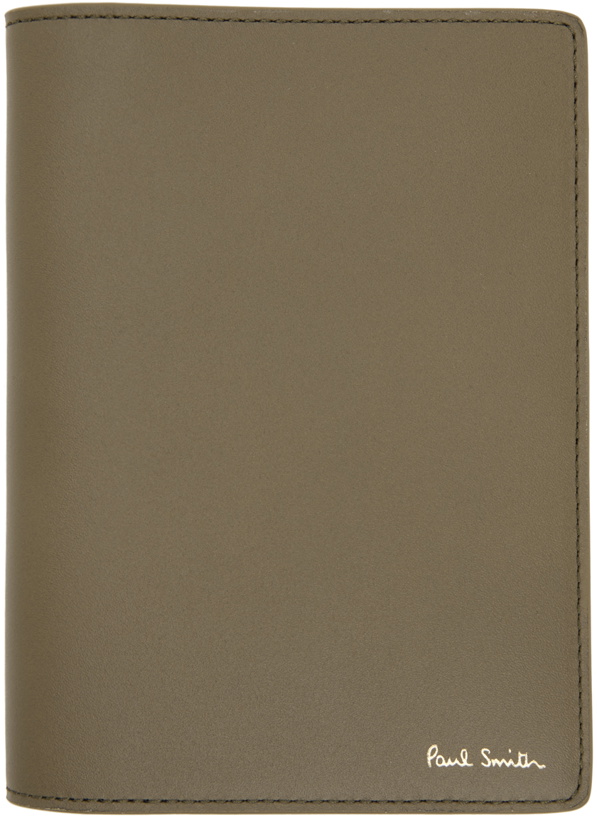 Photo: Paul Smith Khaki Signature Stripe Interior Passport Holder