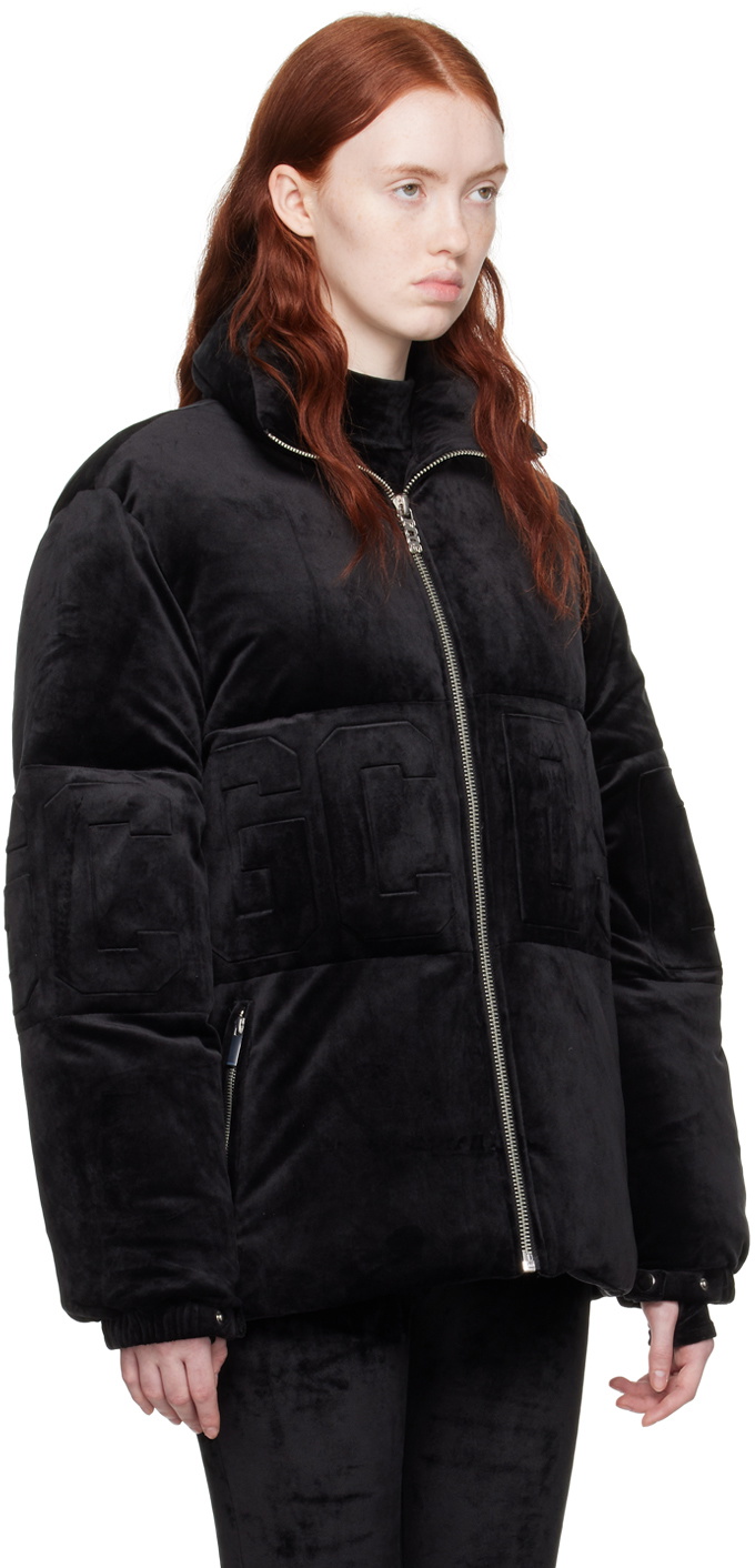 GCDS Black Embossed Down Jacket