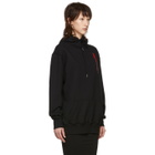 Polythene* Optics Black Logo Vertical Hoodie