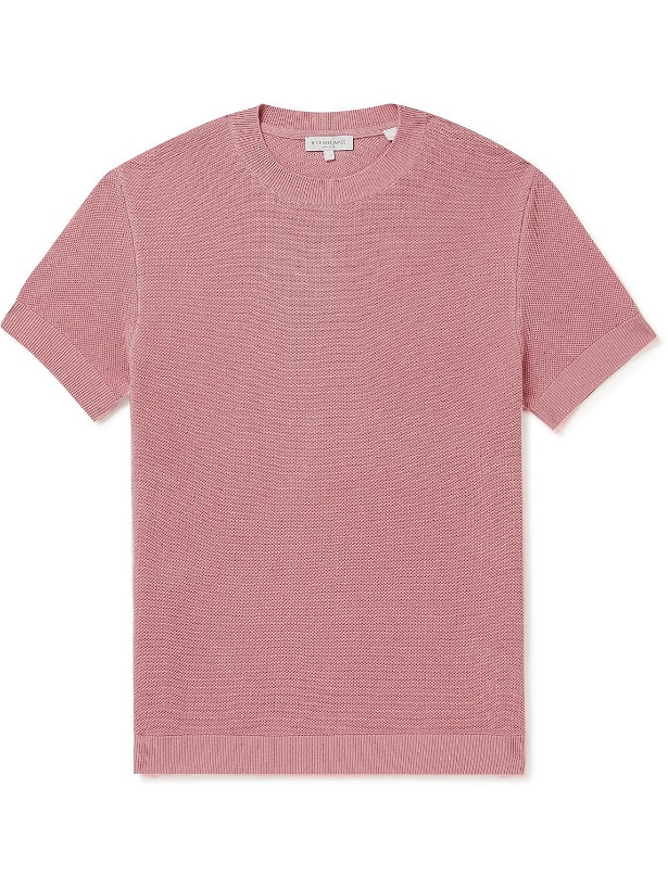 Photo: Richard James - Knitted Organic Cotton T-Shirt - Pink