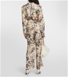 Asceno London floral wide-leg silk pants