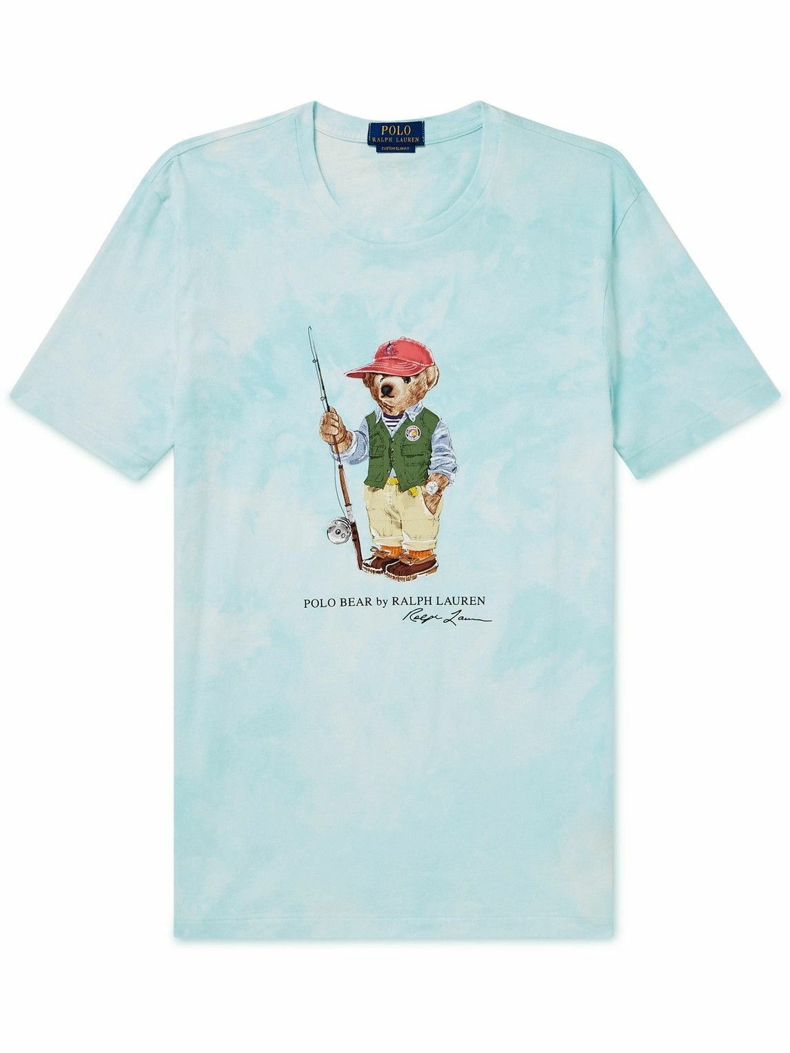 Photo: Polo Ralph Lauren - Printed Tie-Dyed Cotton-Jersey T-Shirt - Blue