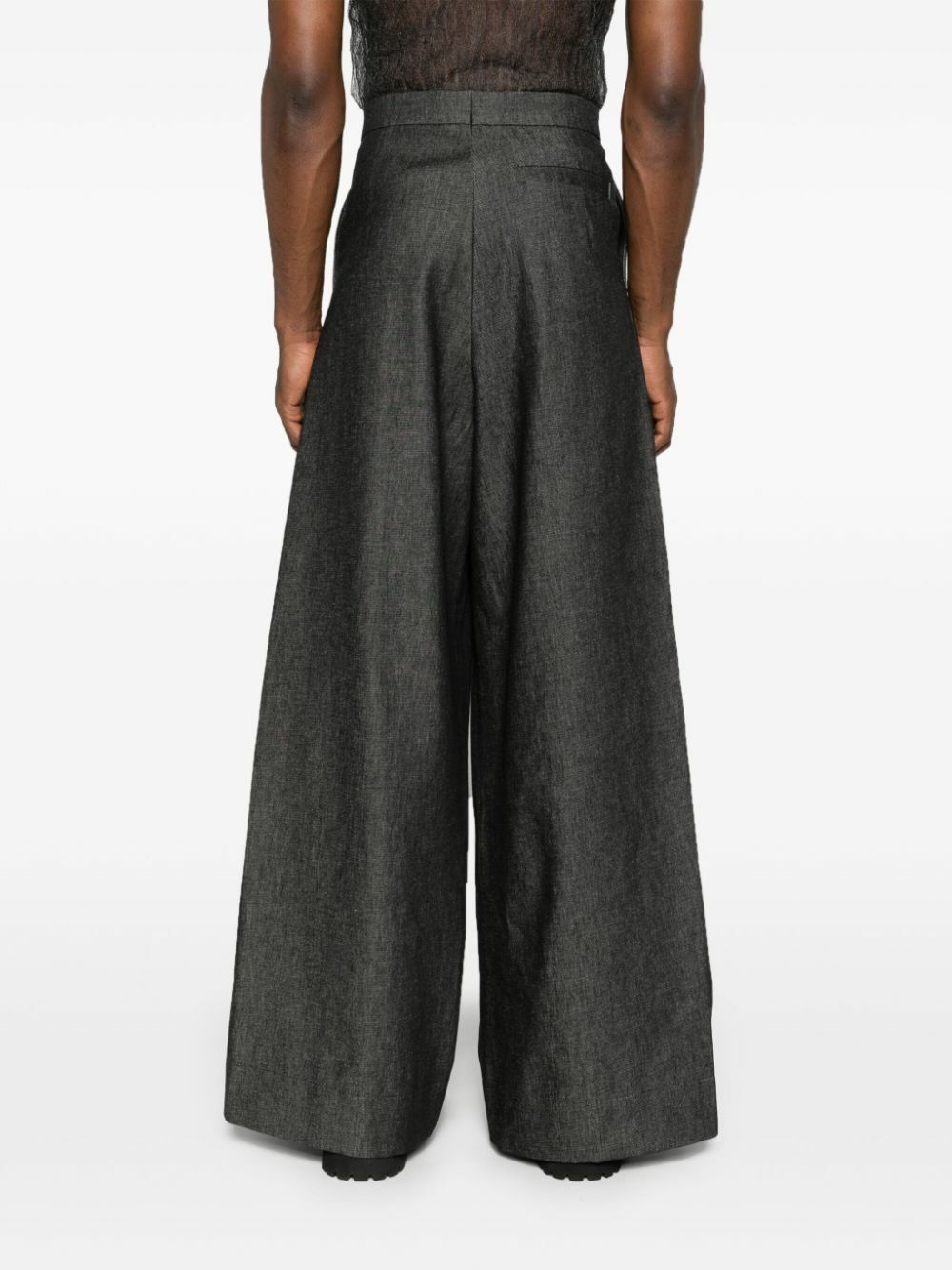 MLGA Grey High-Rise Wide-Leg Jeans