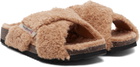 Diesel Brown D-Woodstock Cross Sandals