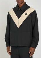 Valentino Garavani Panelled Woven Jacket Black