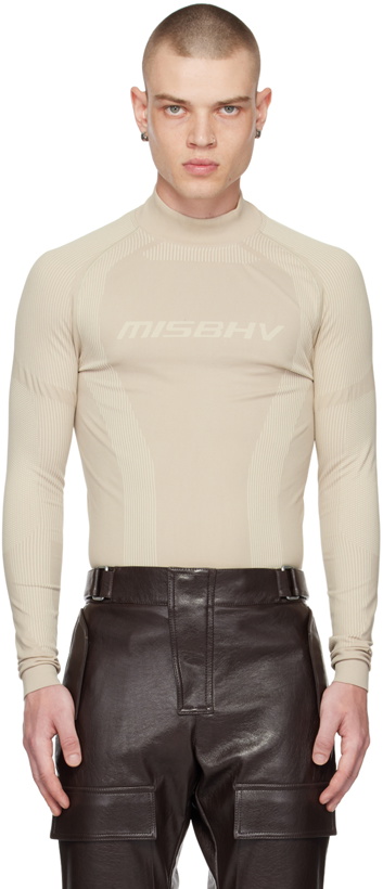 Photo: MISBHV Beige Jacquard Long Sleeve T-Shirt