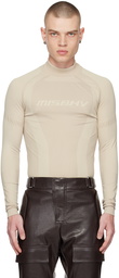 MISBHV Beige Jacquard Long Sleeve T-Shirt