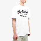 Alexander McQueen Men's Grafitti Logo T-Shirt in White/Mix