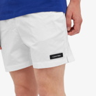 Calvin Klein Men's Patch Logo Swim Short in Classic White