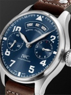 IWC Schaffhausen - Big Pilot's Le Petit Prince Automatic Chronograph 46.2mm Stainless Steel and Leather Watch, Ref. No. IW502710