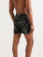 Vilebrequin - Mistral Embroidered Mid-Length Swim Shorts - Black