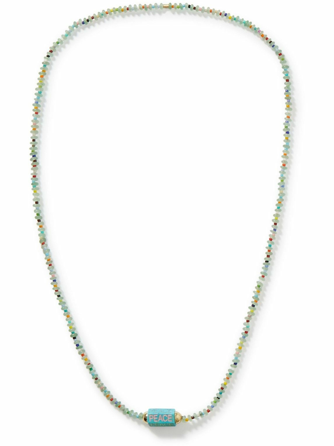 Photo: Luis Morais - Gold, Turquoise, Enamel and Glass Beaded Necklace