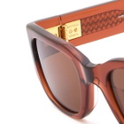 Bottega Veneta Eyewear Bottega Veneta BV1400S Intrecciato Wirecore Sunglasses in Brown 