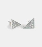 Prada Smalto embellished logo earrings
