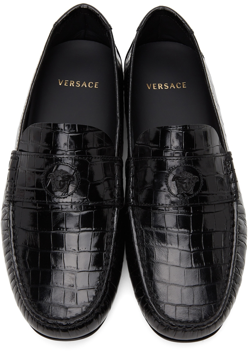 Mock croc best sale medusa chain loafers