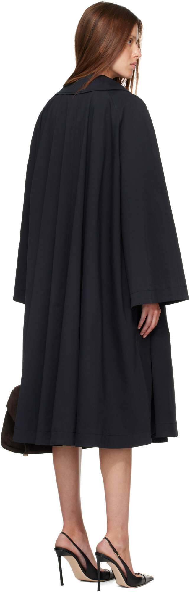 Nour Hammour Black Jane Cotton Swing Coat