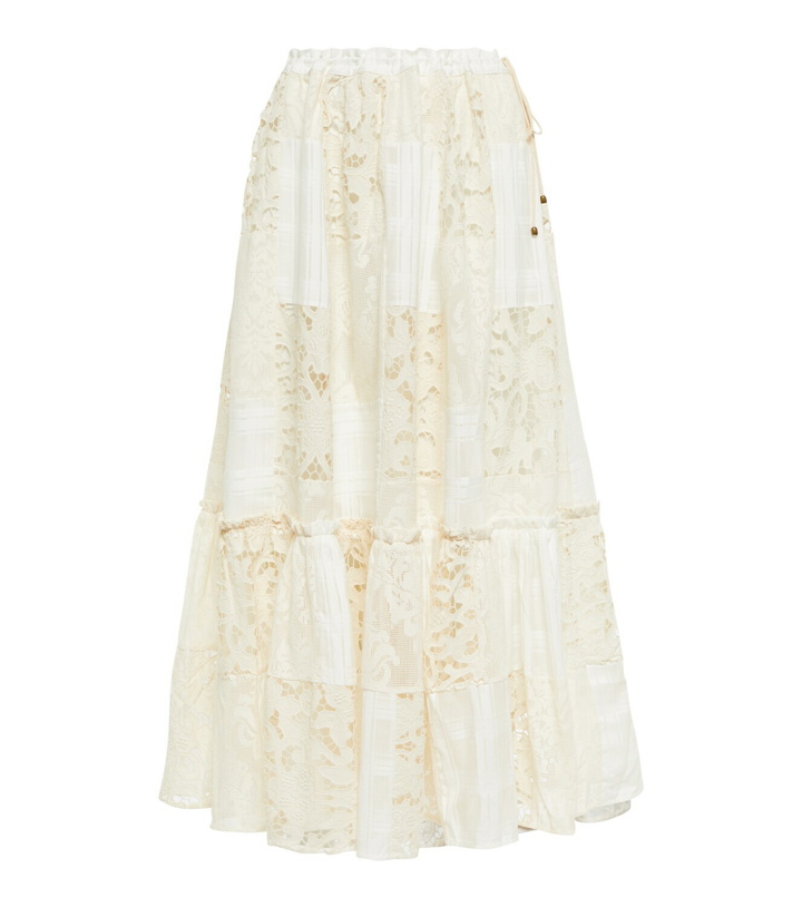 Photo: Zimmermann - Andie cotton-blend midi skirt
