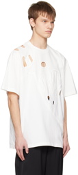Feng Chen Wang White Cutout T-Shirt