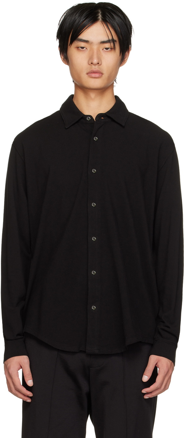 Lady White Co. Black Spread Collar Shirt
