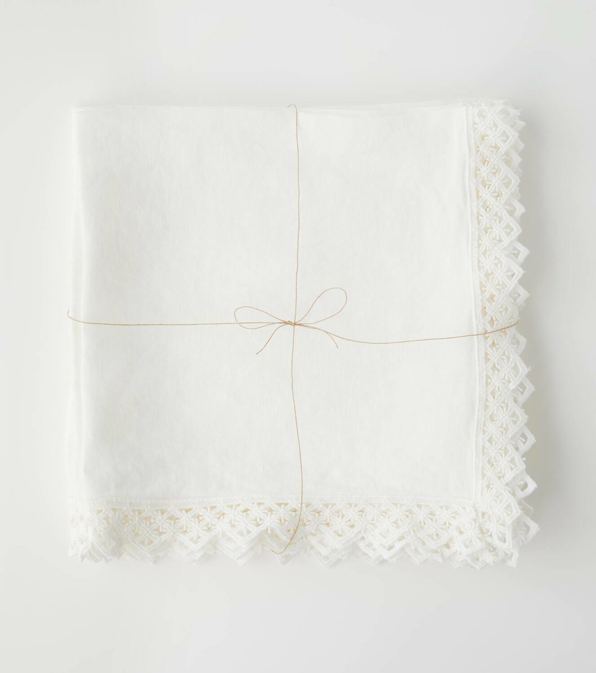 Once Milano Set of 4 macramé linen napkins