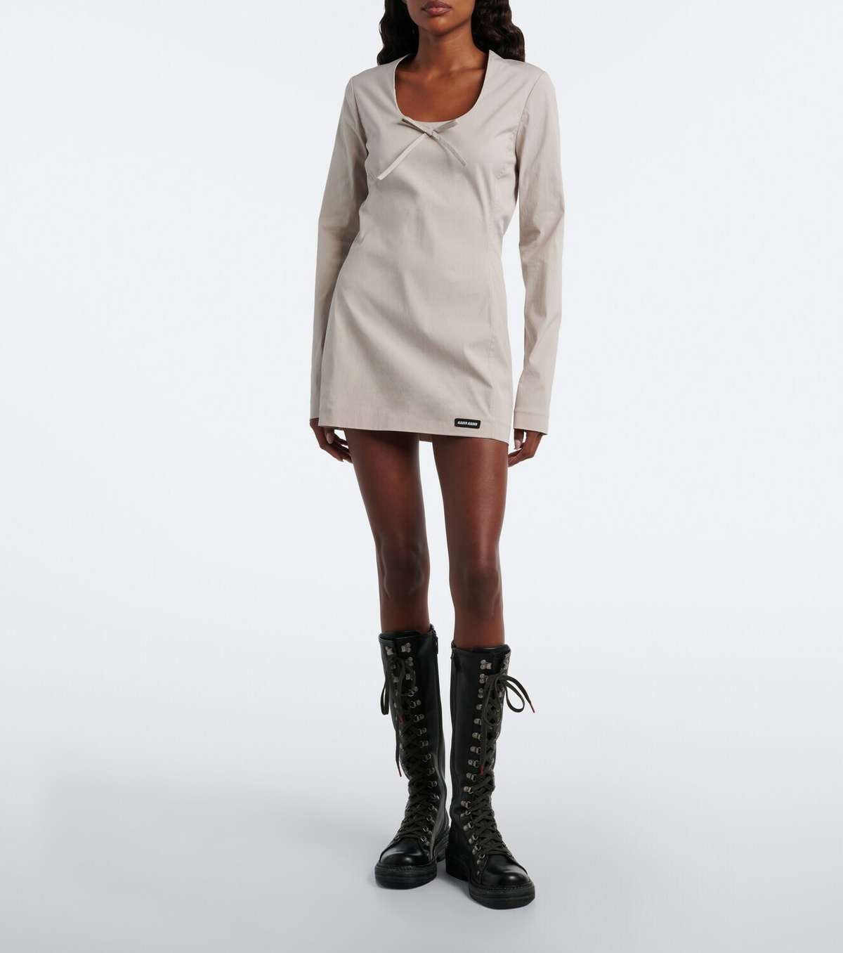 Miu Miu Leather lace-up boots