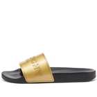 Givenchy Men's Tonal Logo Slide Sandal in Black/Gold