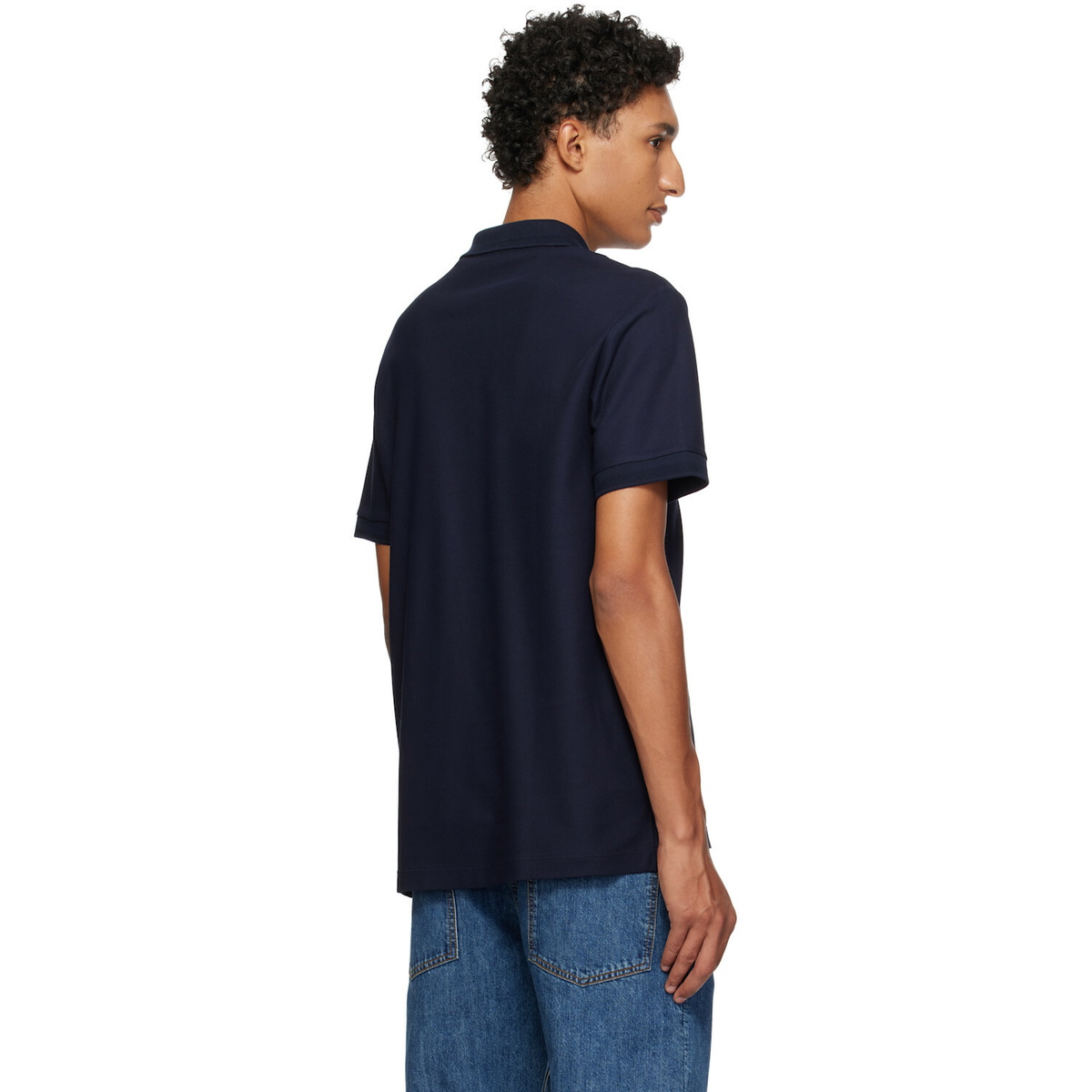 Burberry Navy Cotton Polo