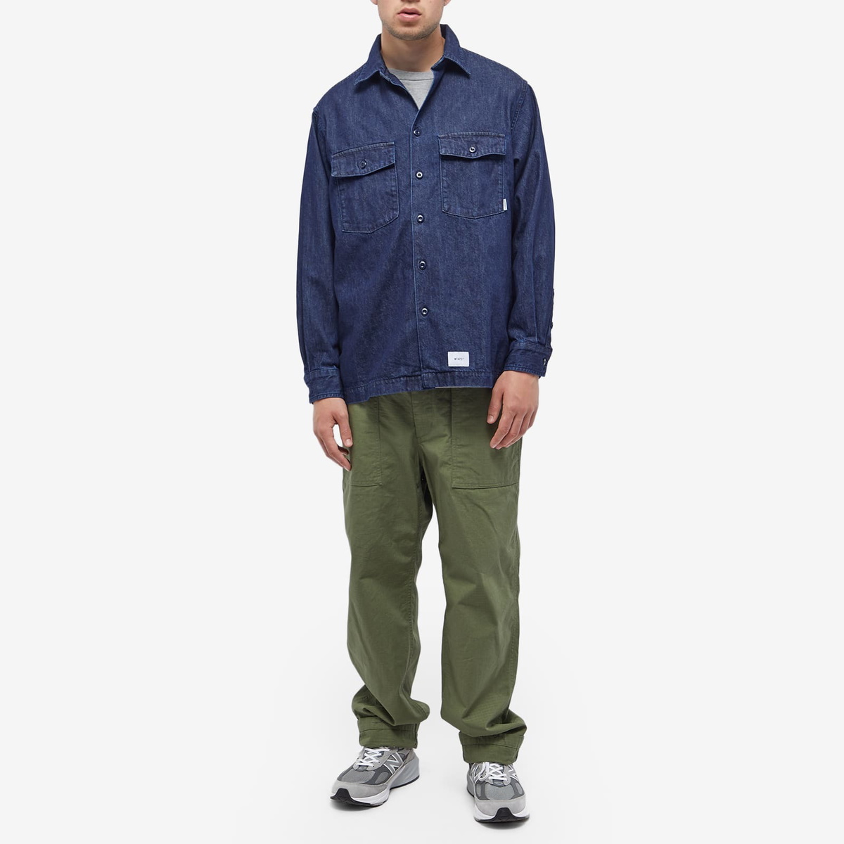WTAPS Men's 0 Denim Work Shirt in Indigo WTAPS WTAPS Men's 0 Denim Work Shirt in Indigo WTAPS