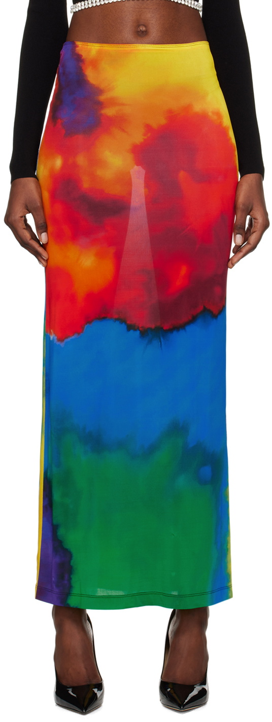 スカート PACO RABANNE Multicolor Maxi Sequins Skirt Paco Rabanne Multicolor Graphic Maxi Skirt Paco Rabanne