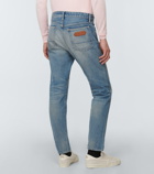 Tom Ford - Distressed mid-rise tapered jeans