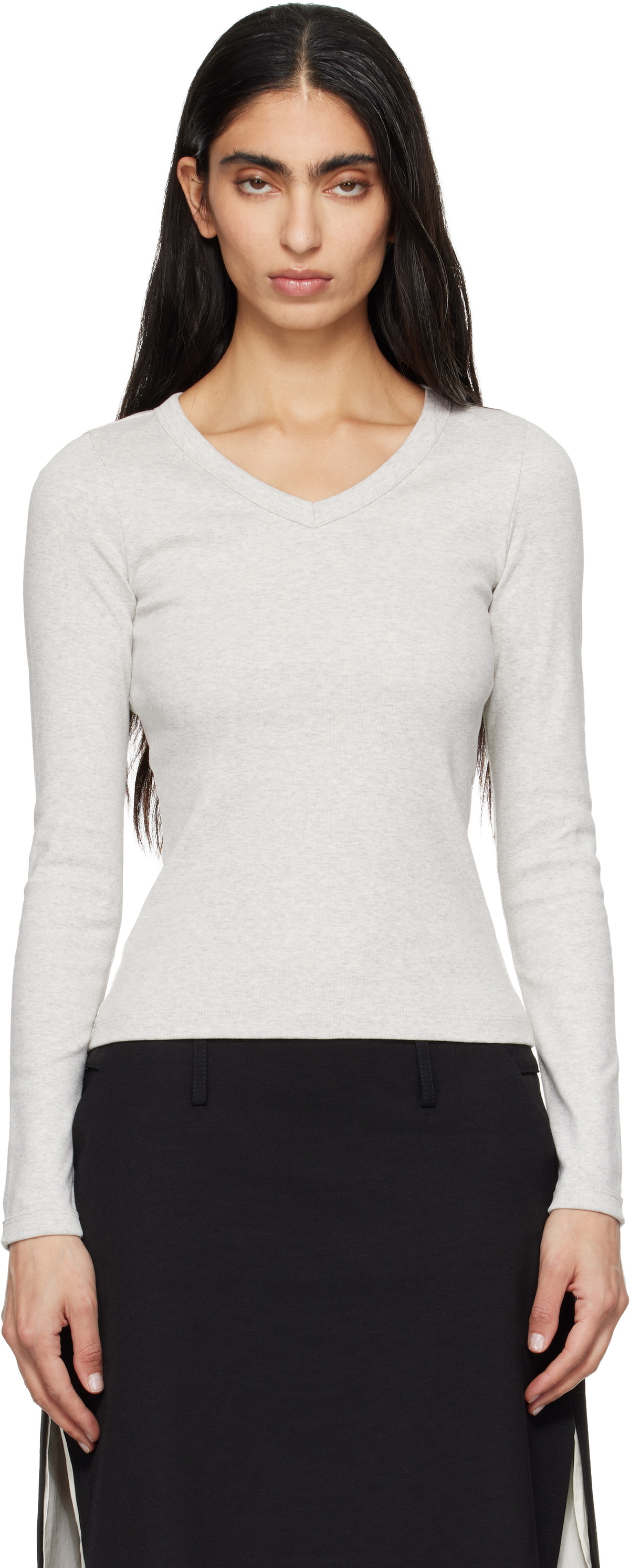 FLORE FLORE Gray Jill Longsleeve T-shirt