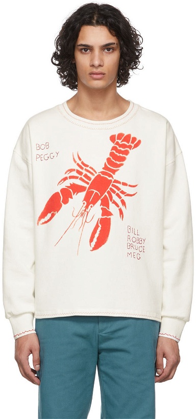 Photo: Bode White Lobster Bake Sweatshirt