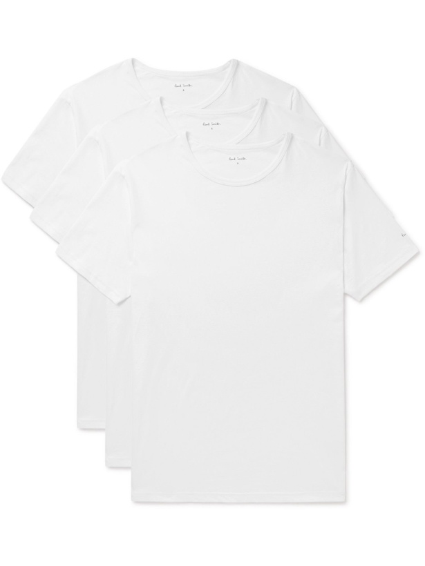 Photo: PAUL SMITH - Three-Pack Cotton-Jersey T-Shirts - White